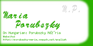 maria porubszky business card